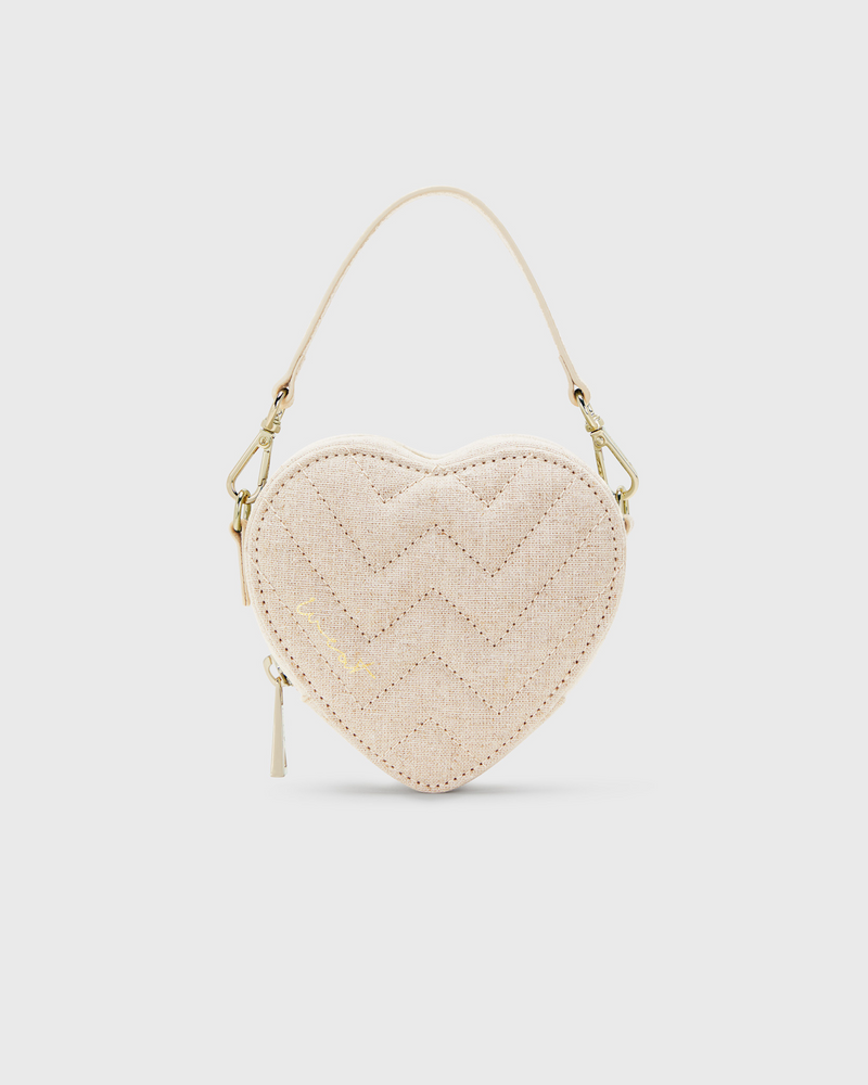 Mini Heart Bag Linen