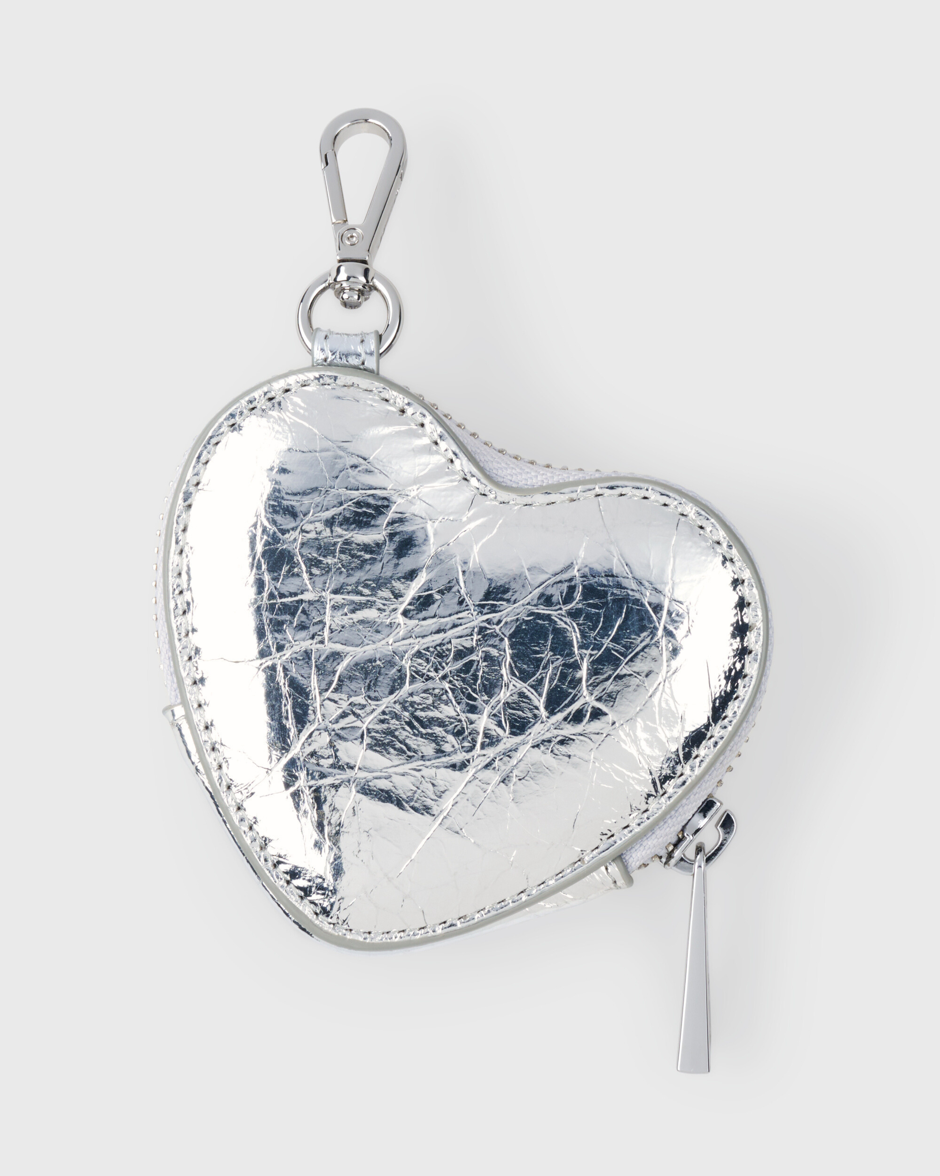Coin Purse Heart Silver