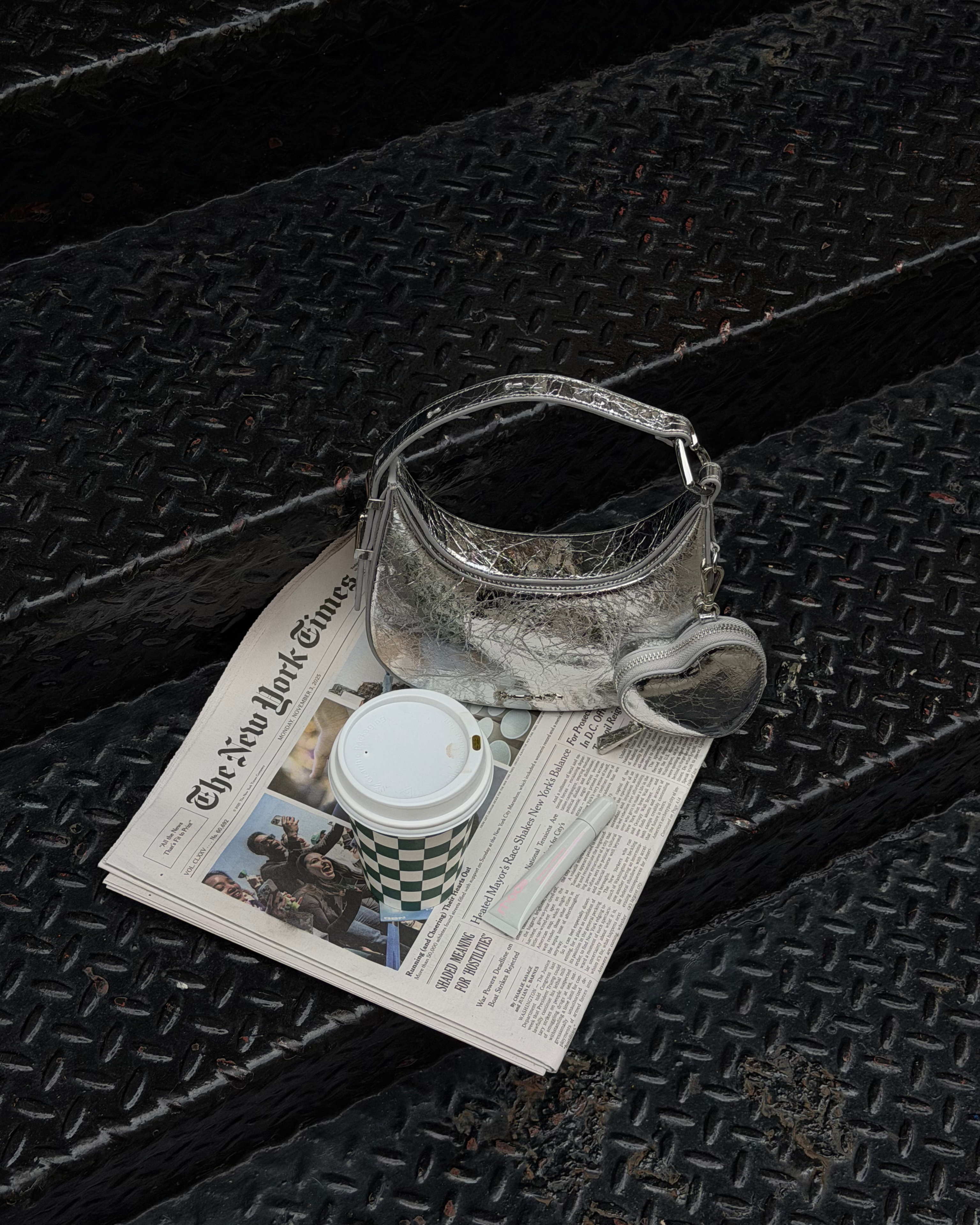 Coin Purse Heart Silver