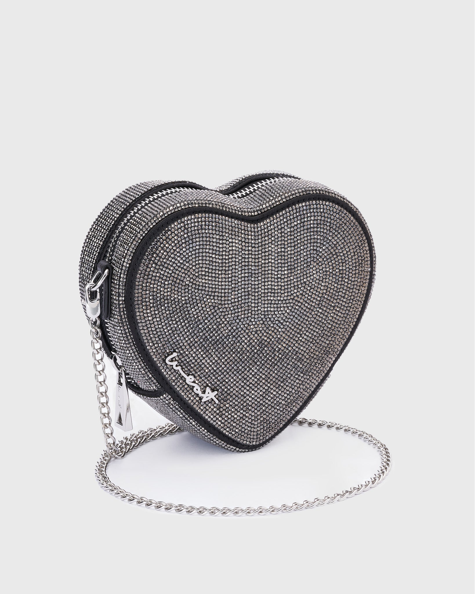 Midi Heart Bag Crystal Black