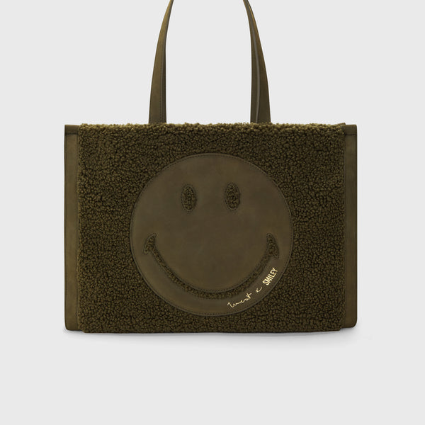Bag: Blue Smiley on Yellow Fabric – ICA Retail Store