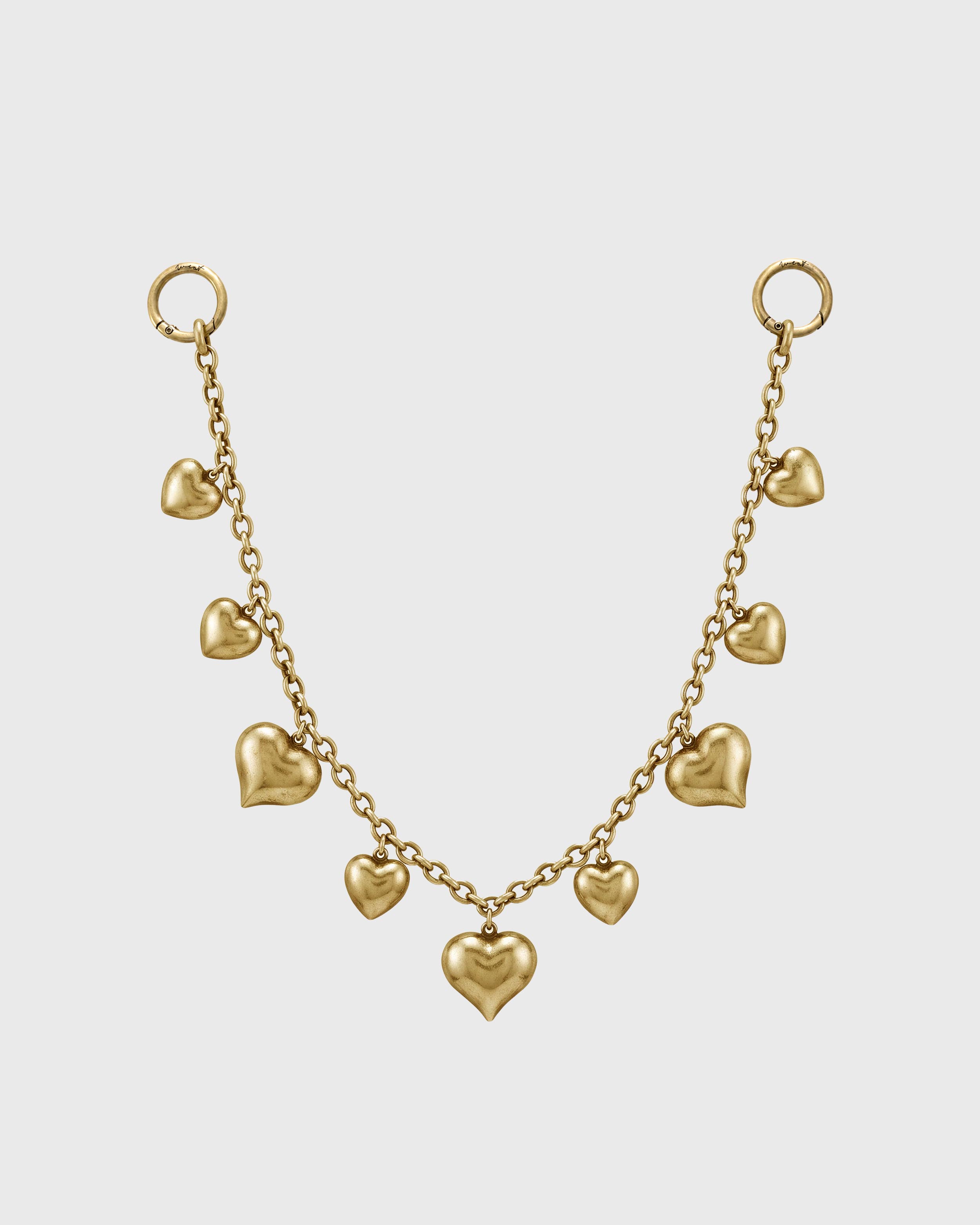 Charivari Heart Long Gold Antique