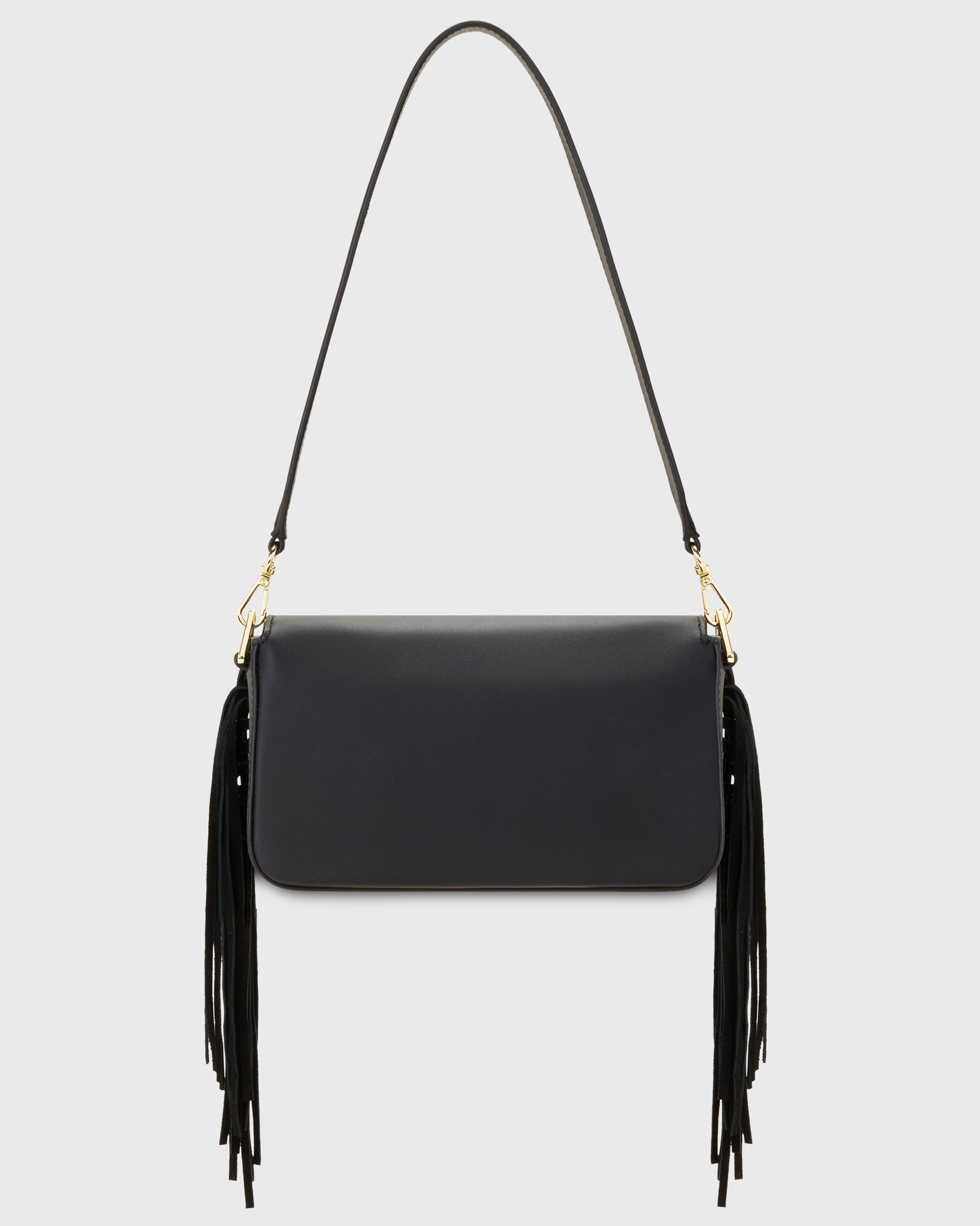 Toast Shoulder Bag Black Fringe