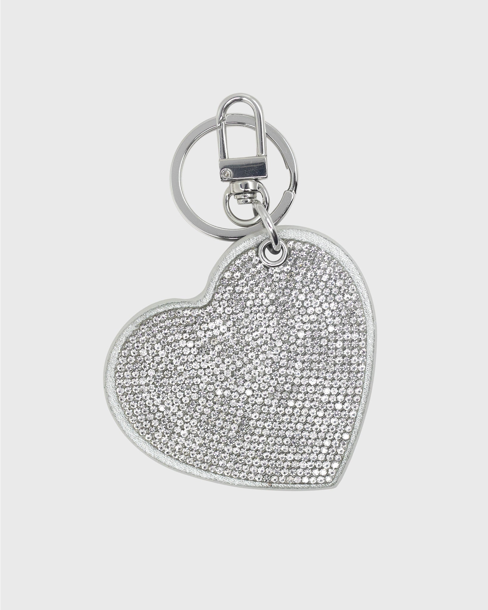 Heart Charm Crystal - Silver