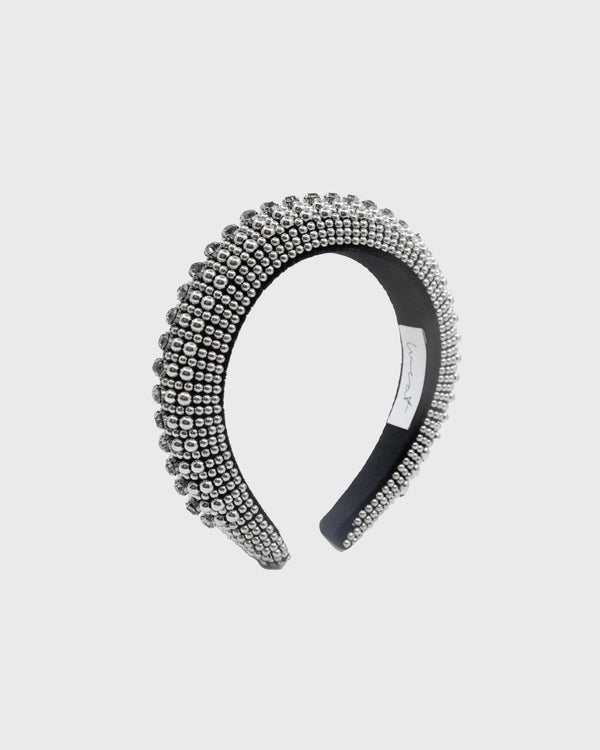 Headband Beaded Silver