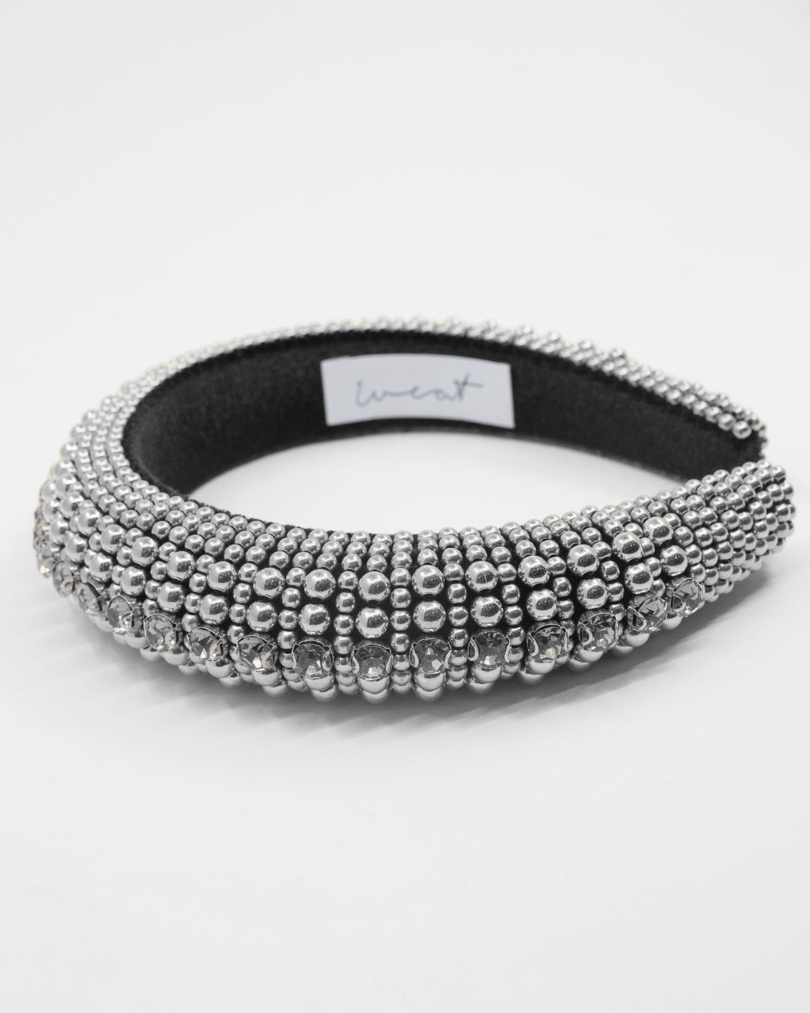 Headband Beaded Silver