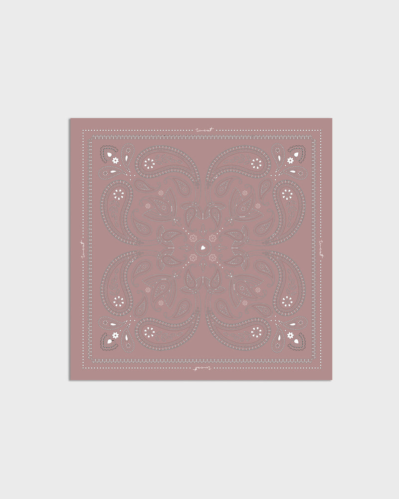Scarf Silk Paisley Taupe