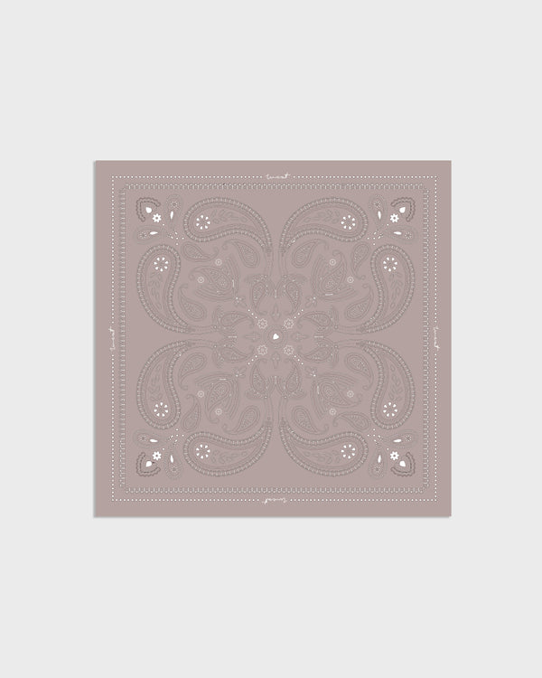 Scarf Silk Paisley Taupe