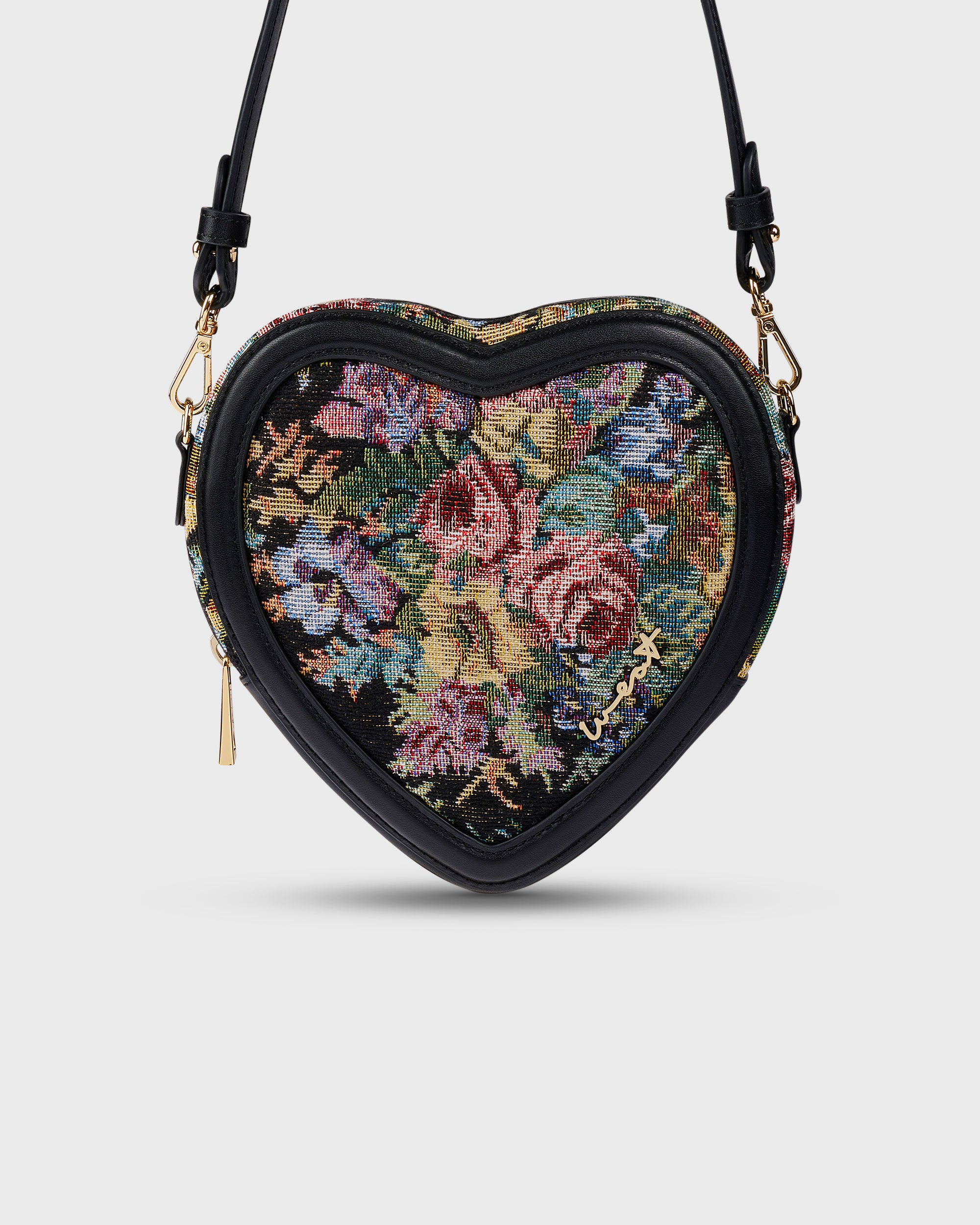 Big Heart Bag Floral Black