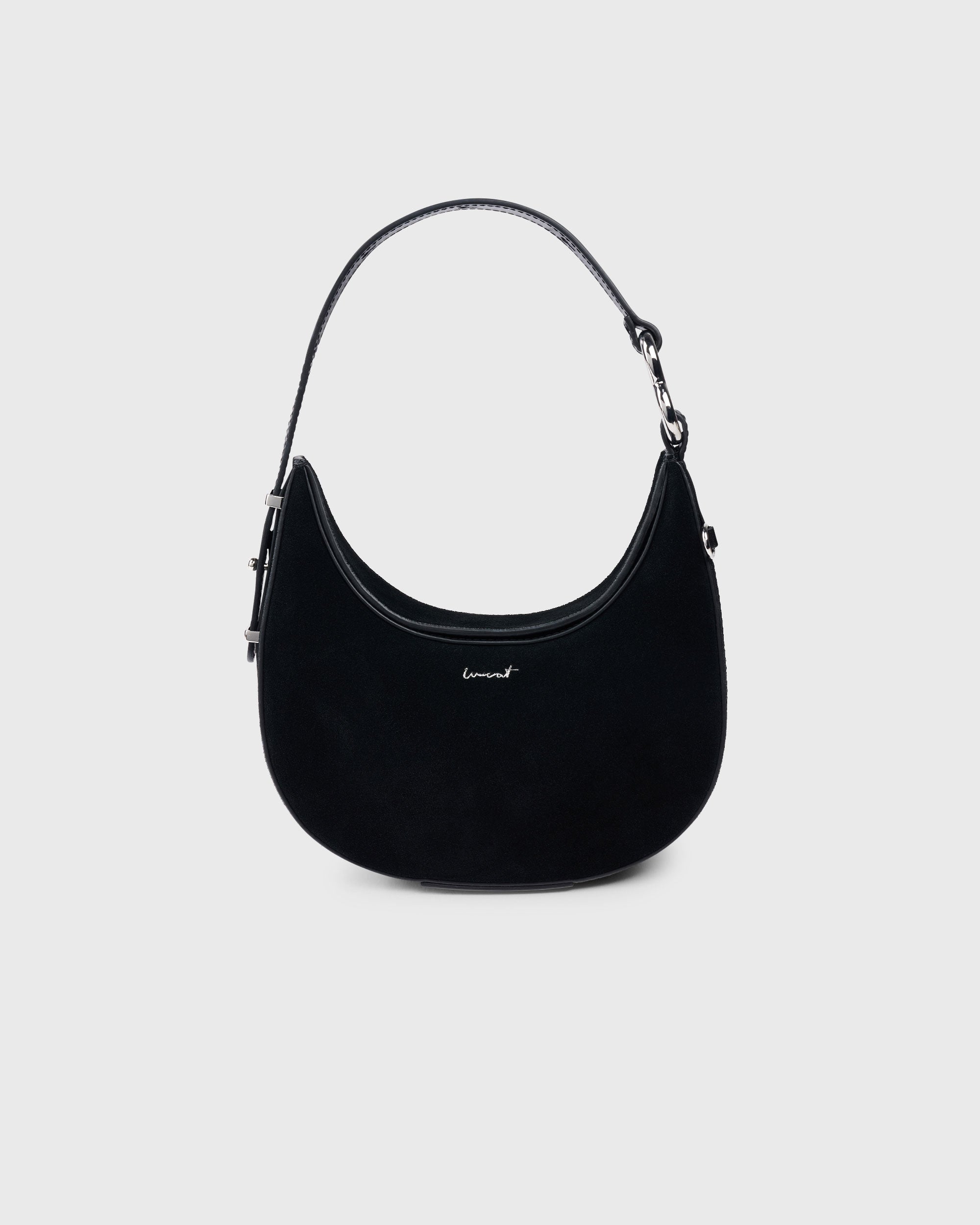 Mini Halfmoon Bag Black Suede