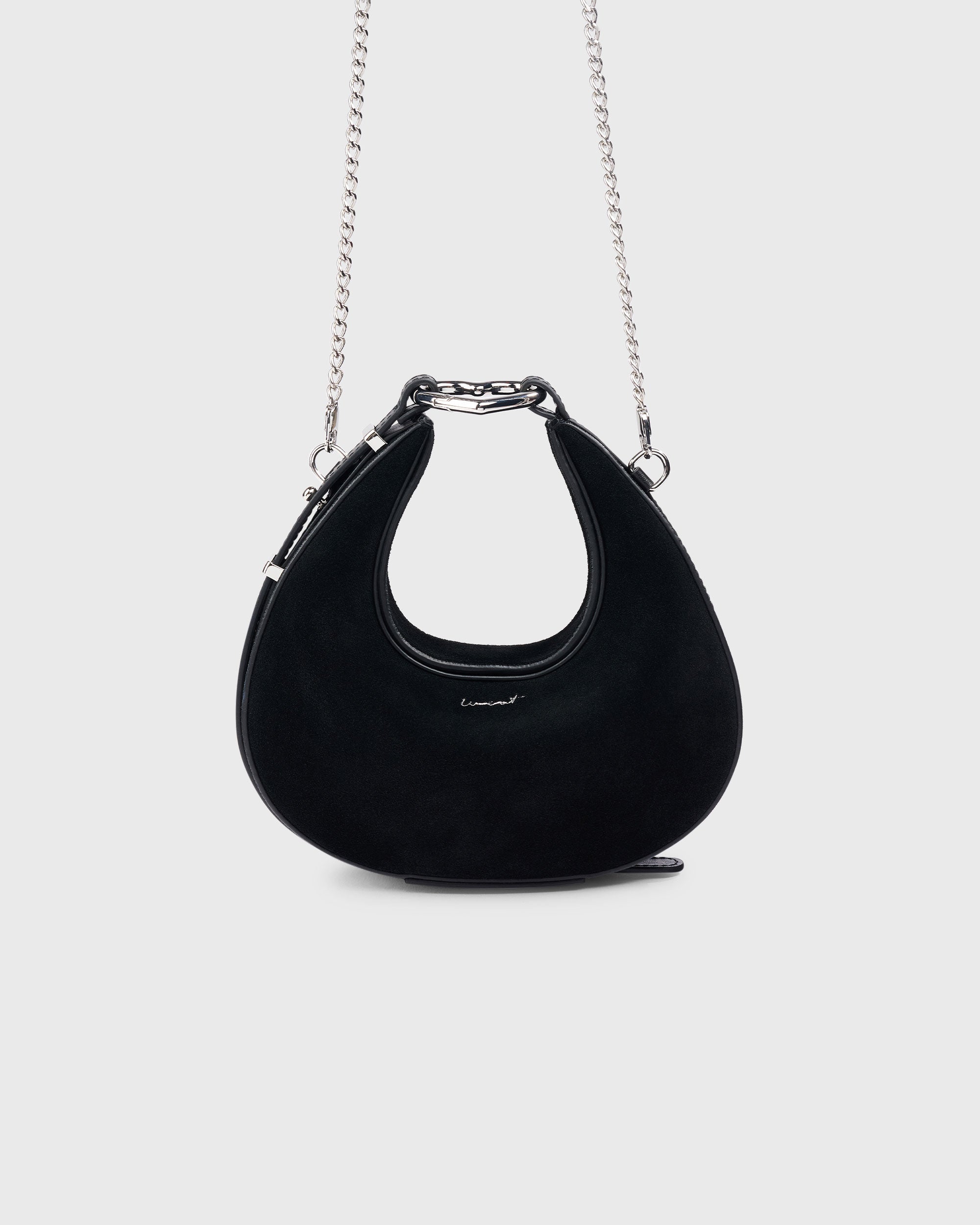 Mini Halfmoon Bag Black Suede