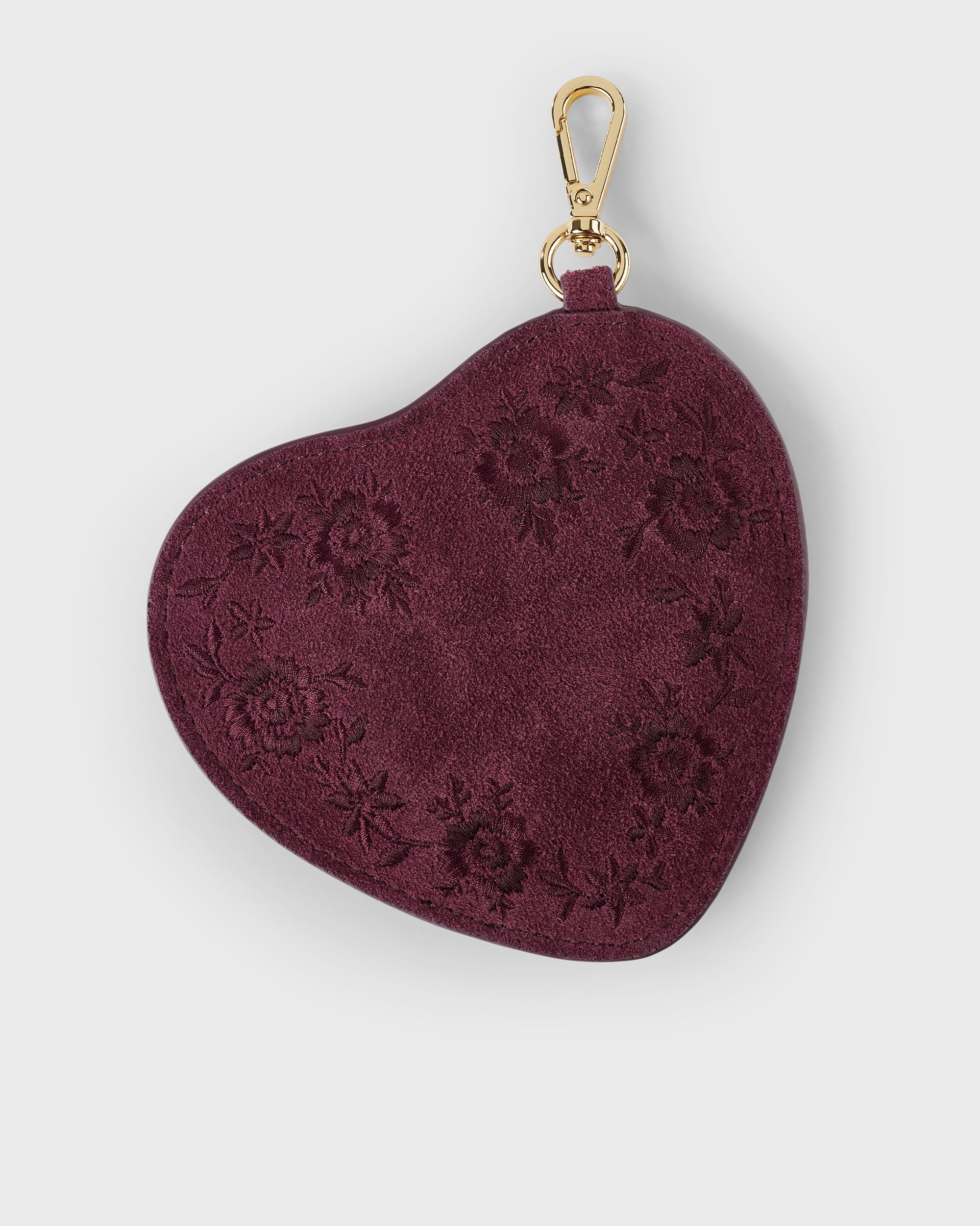 Heart Pouch Charm Merlot