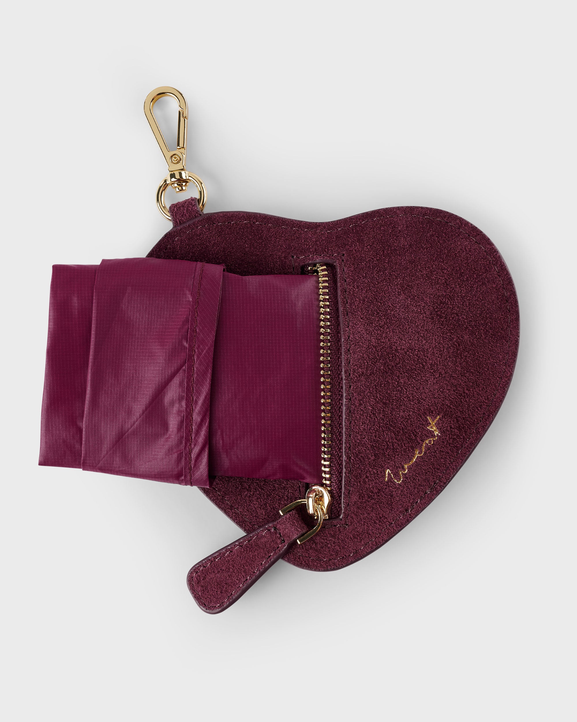 Heart Pouch Charm Merlot