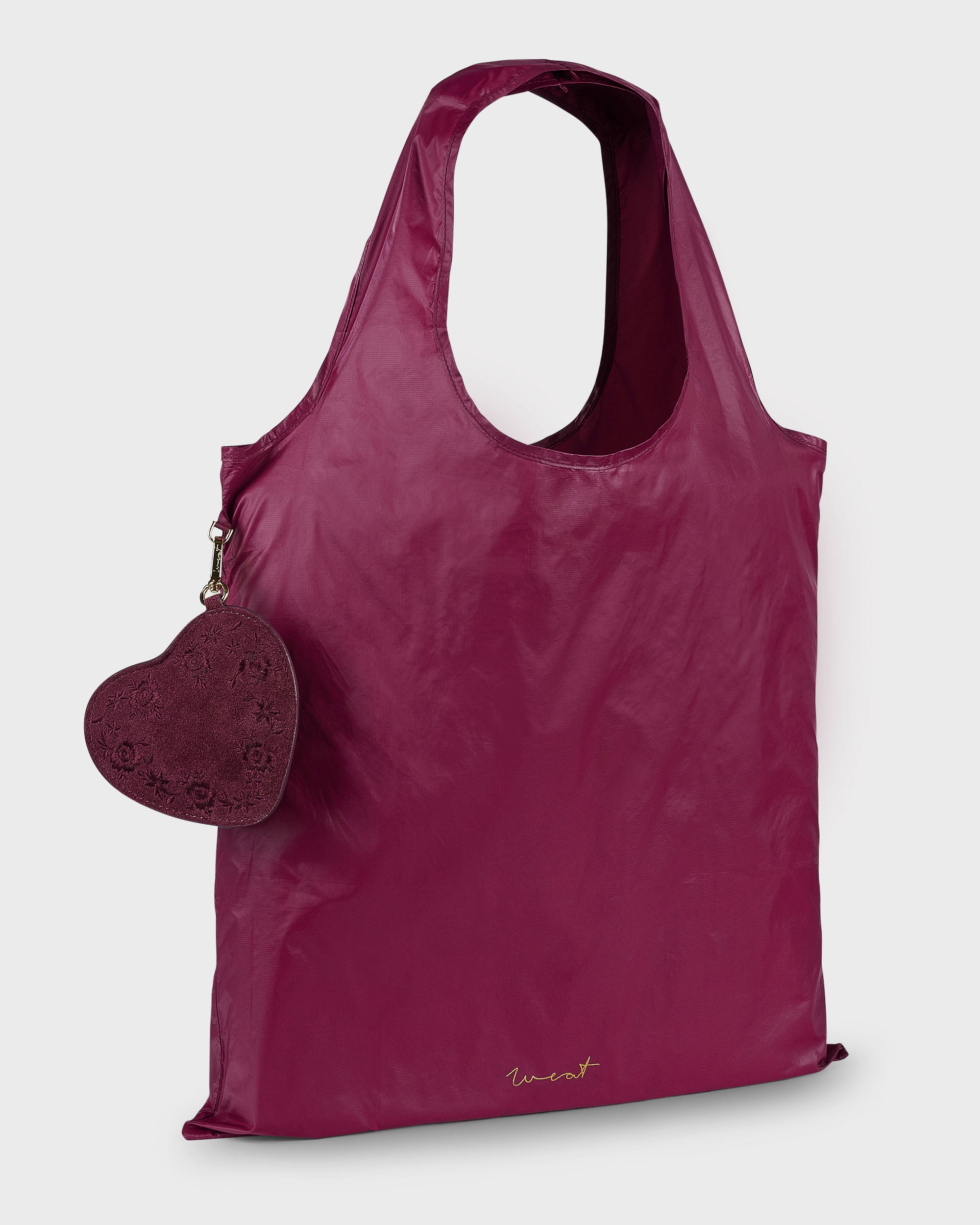 Heart Pouch Charm Merlot