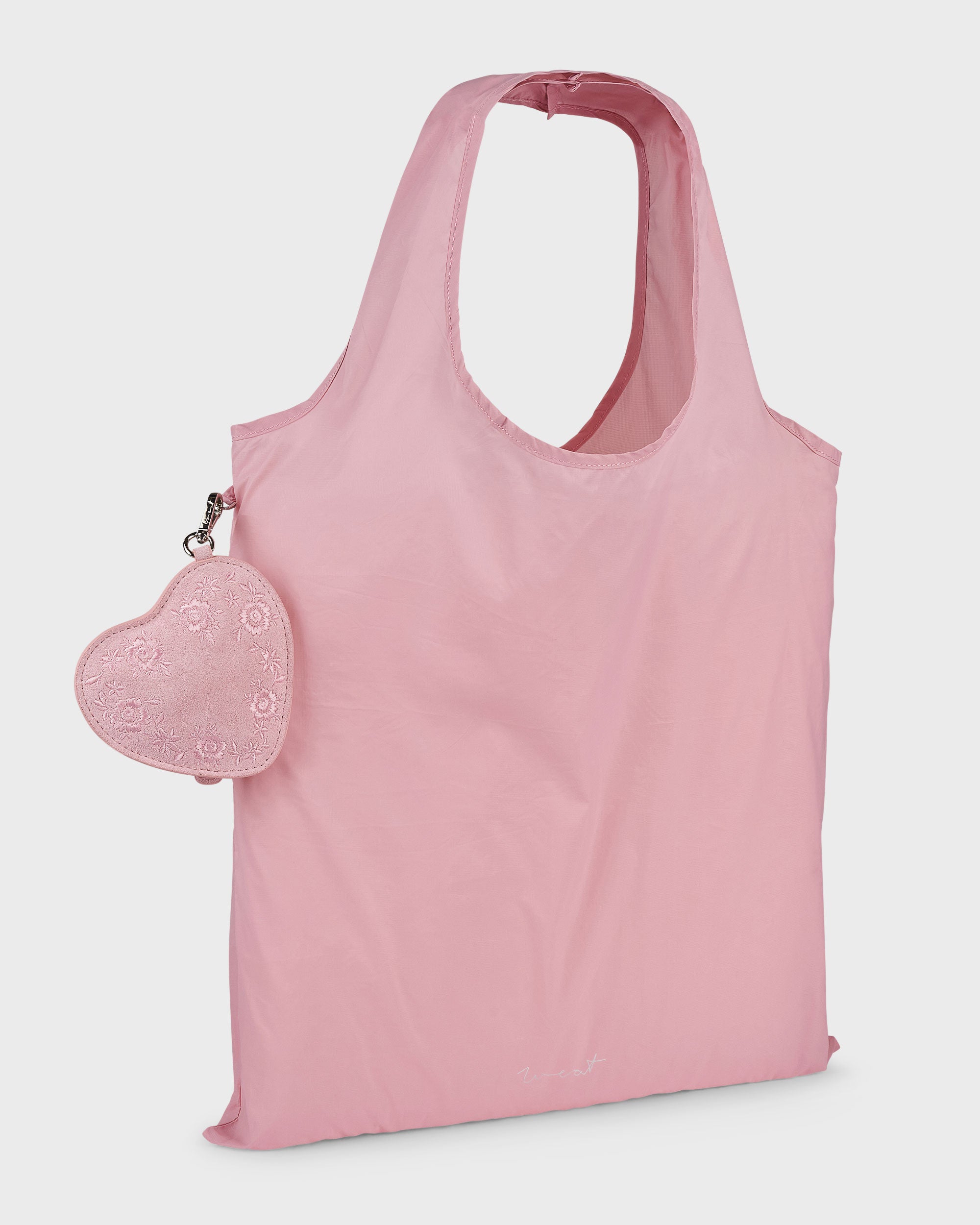 Heart Pouch Charm Rose