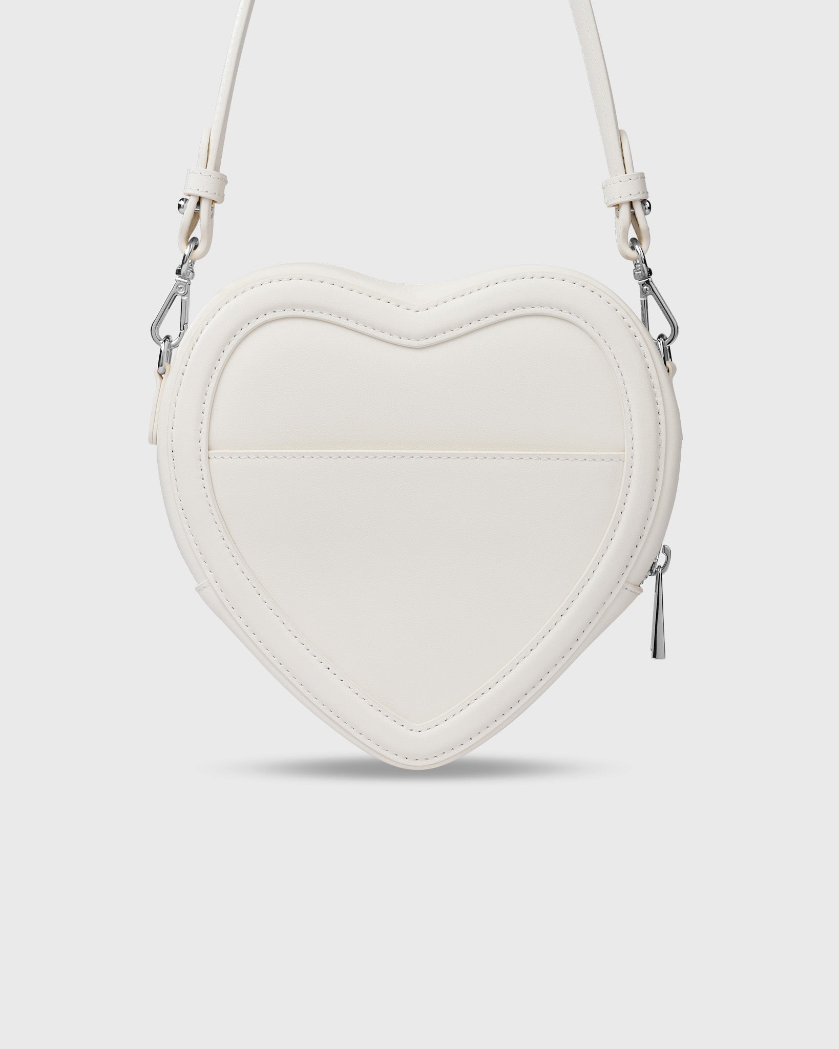 Big Heart Bag Ivory - Silver