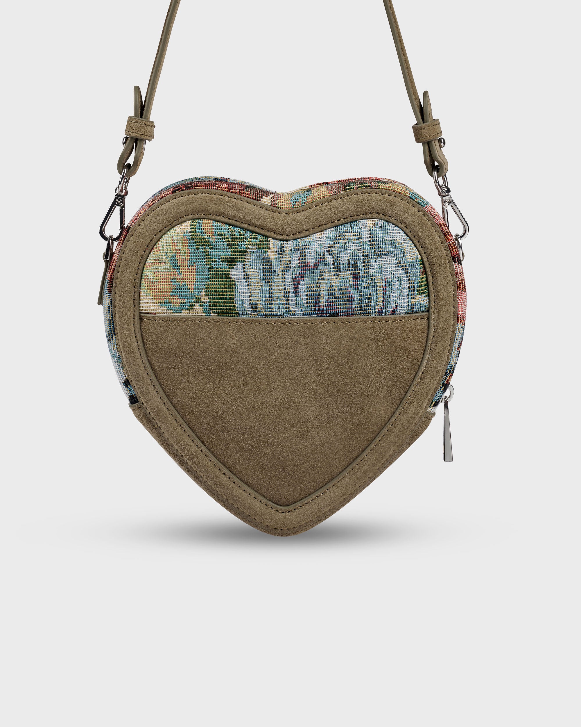 Big Heart Bag Floral Khaki
