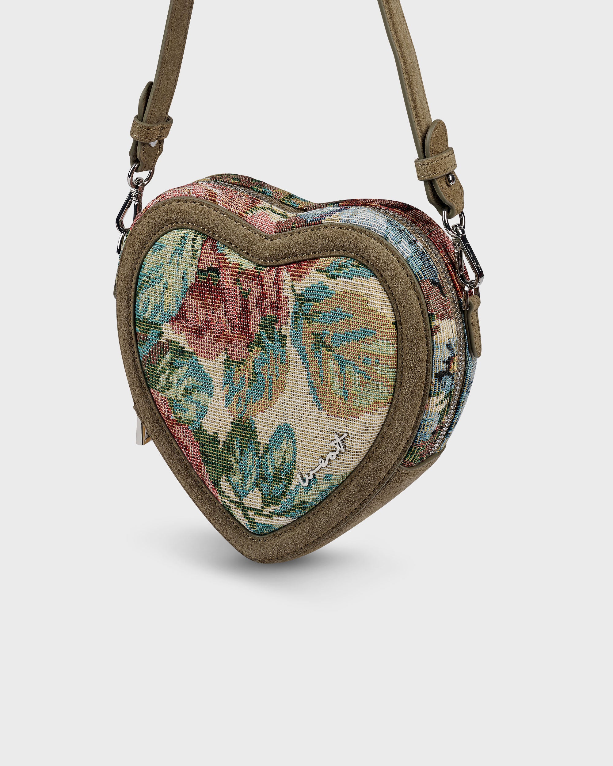 Big Heart Bag Floral Khaki