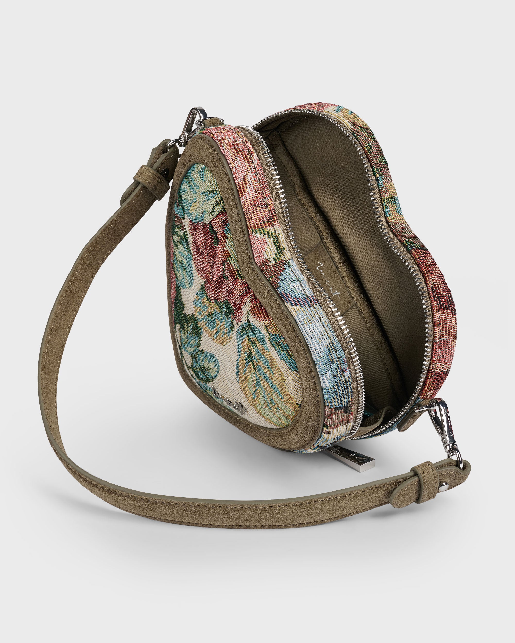 Big Heart Bag Floral Khaki