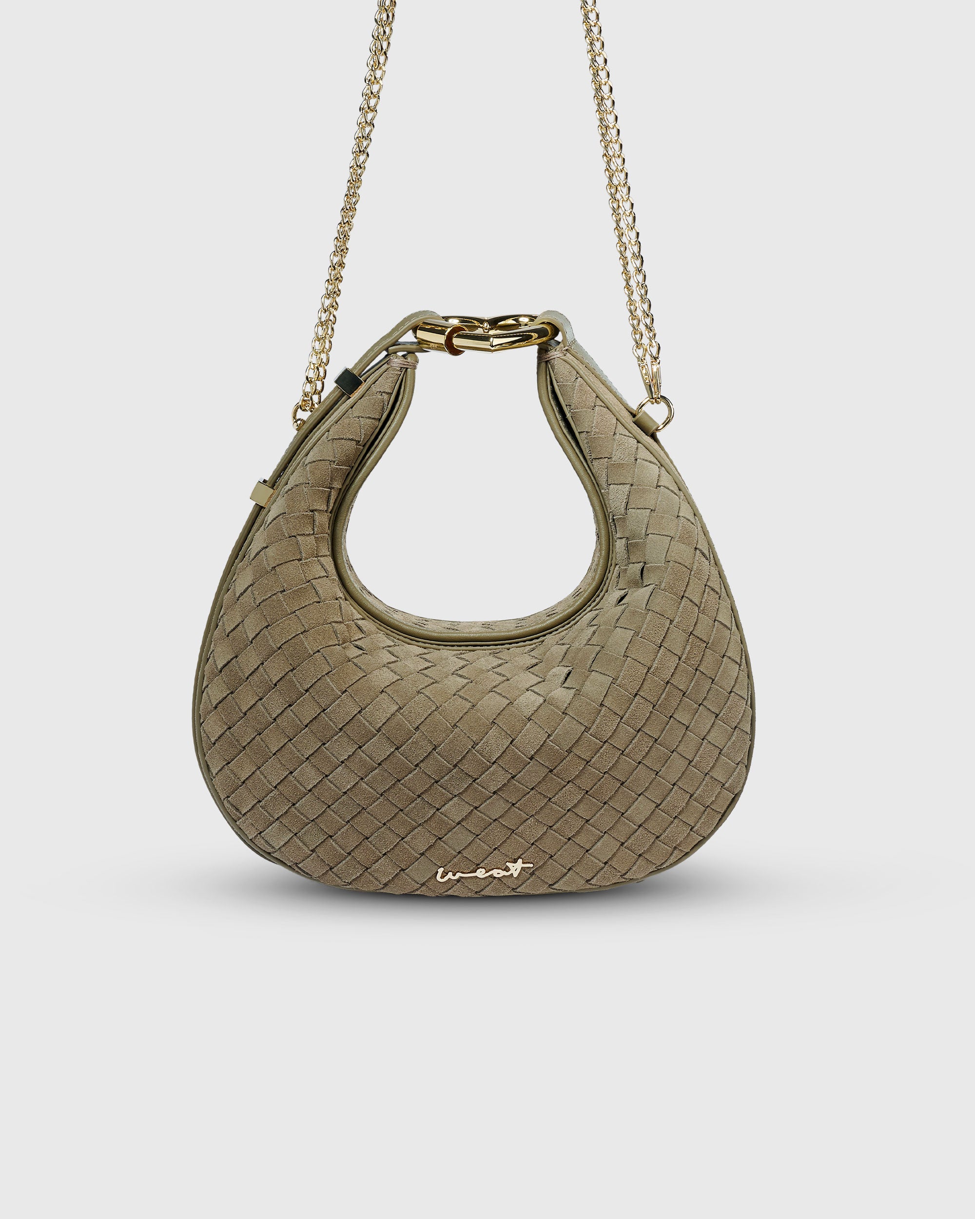 Halfmoon Bag Braided Khaki