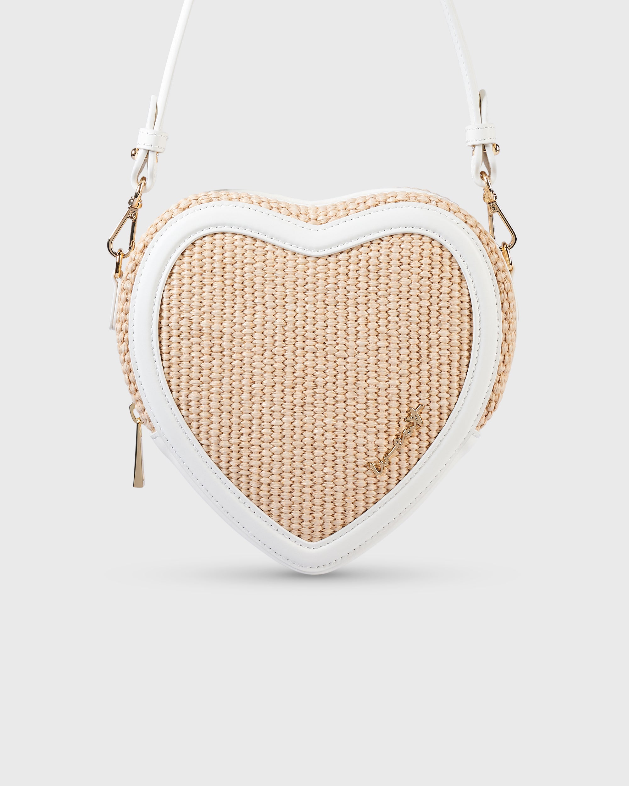 Big Heart Bag Raffia Ivory