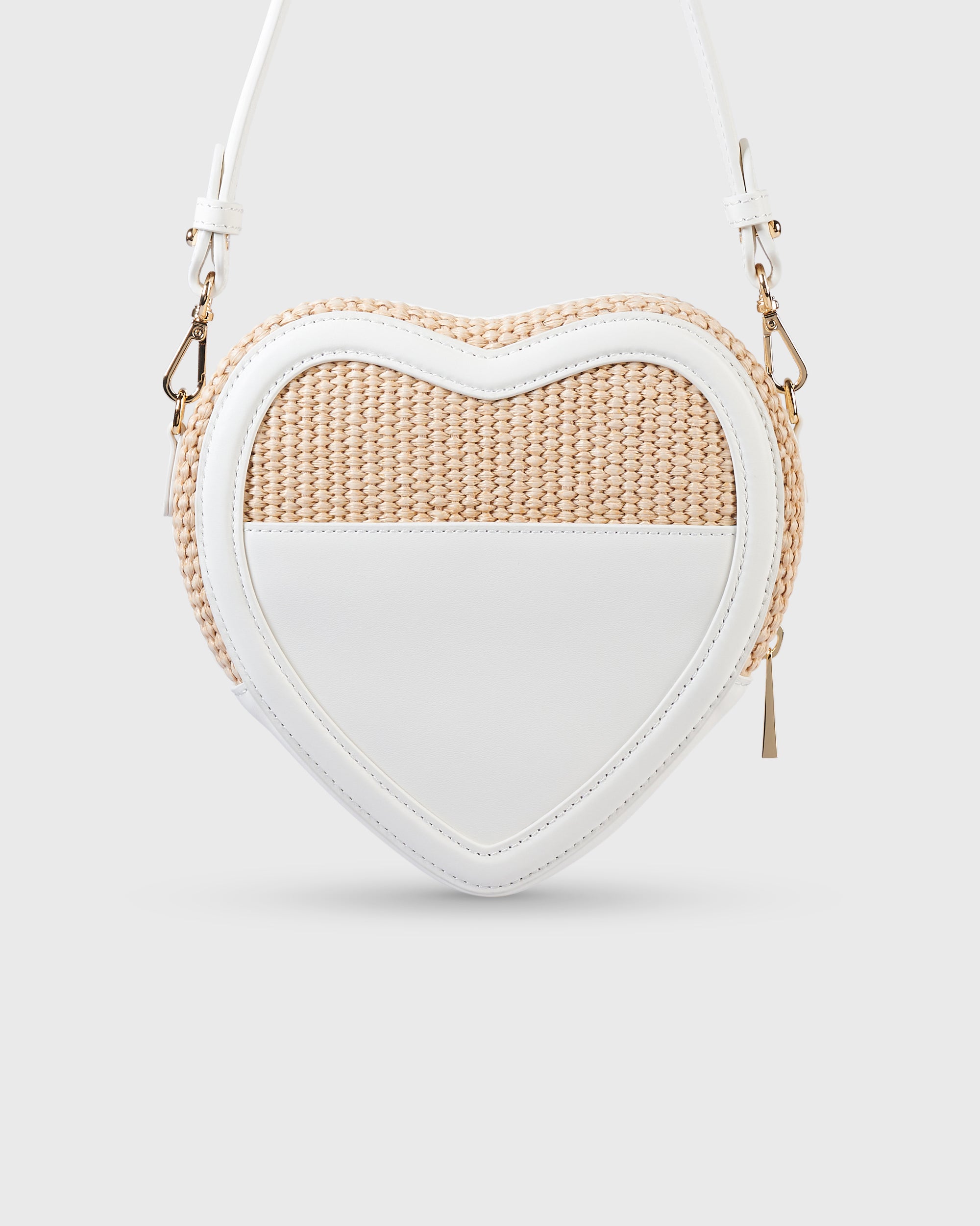 Big Heart Bag Raffia Ivory
