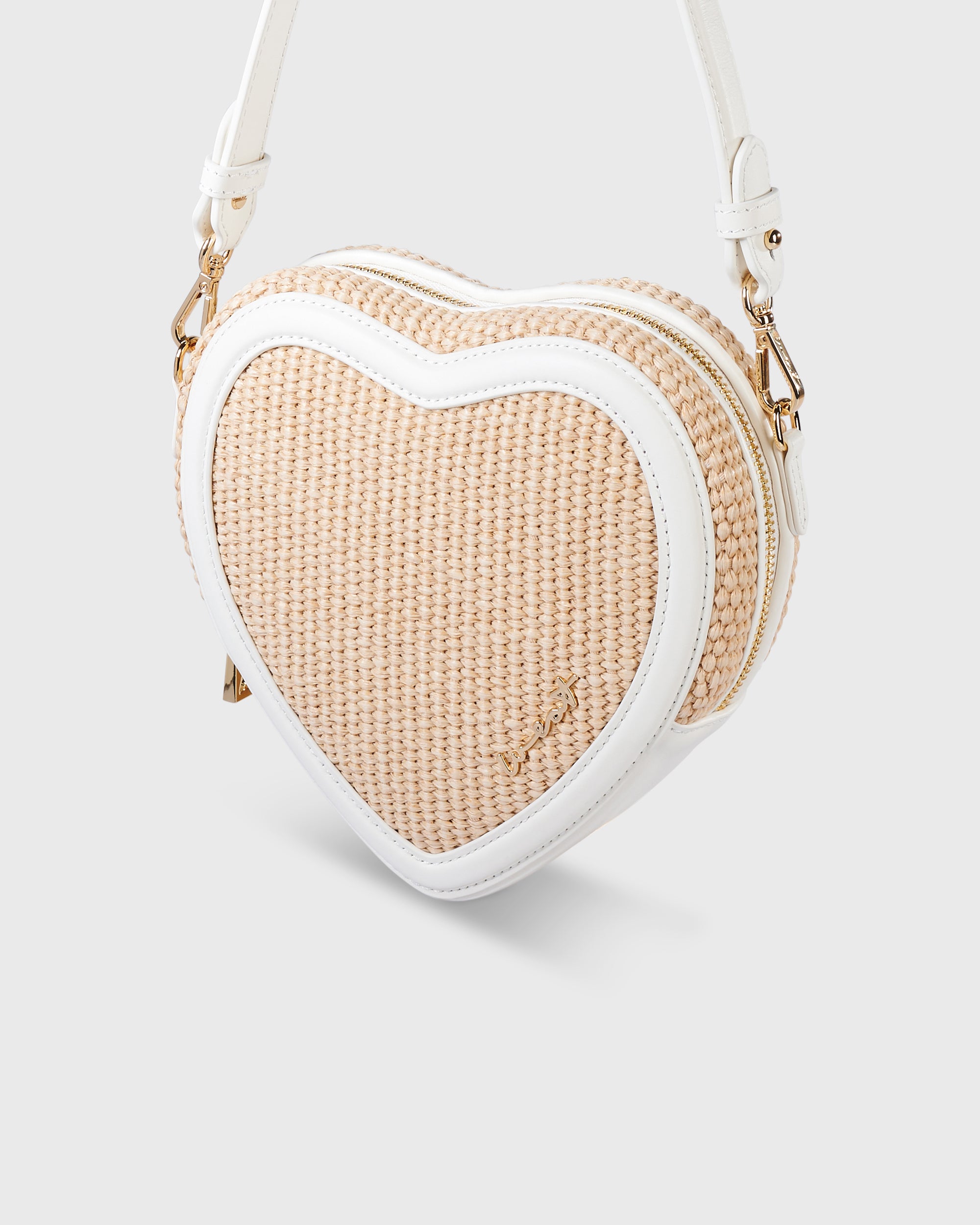 Big Heart Bag Raffia Ivory