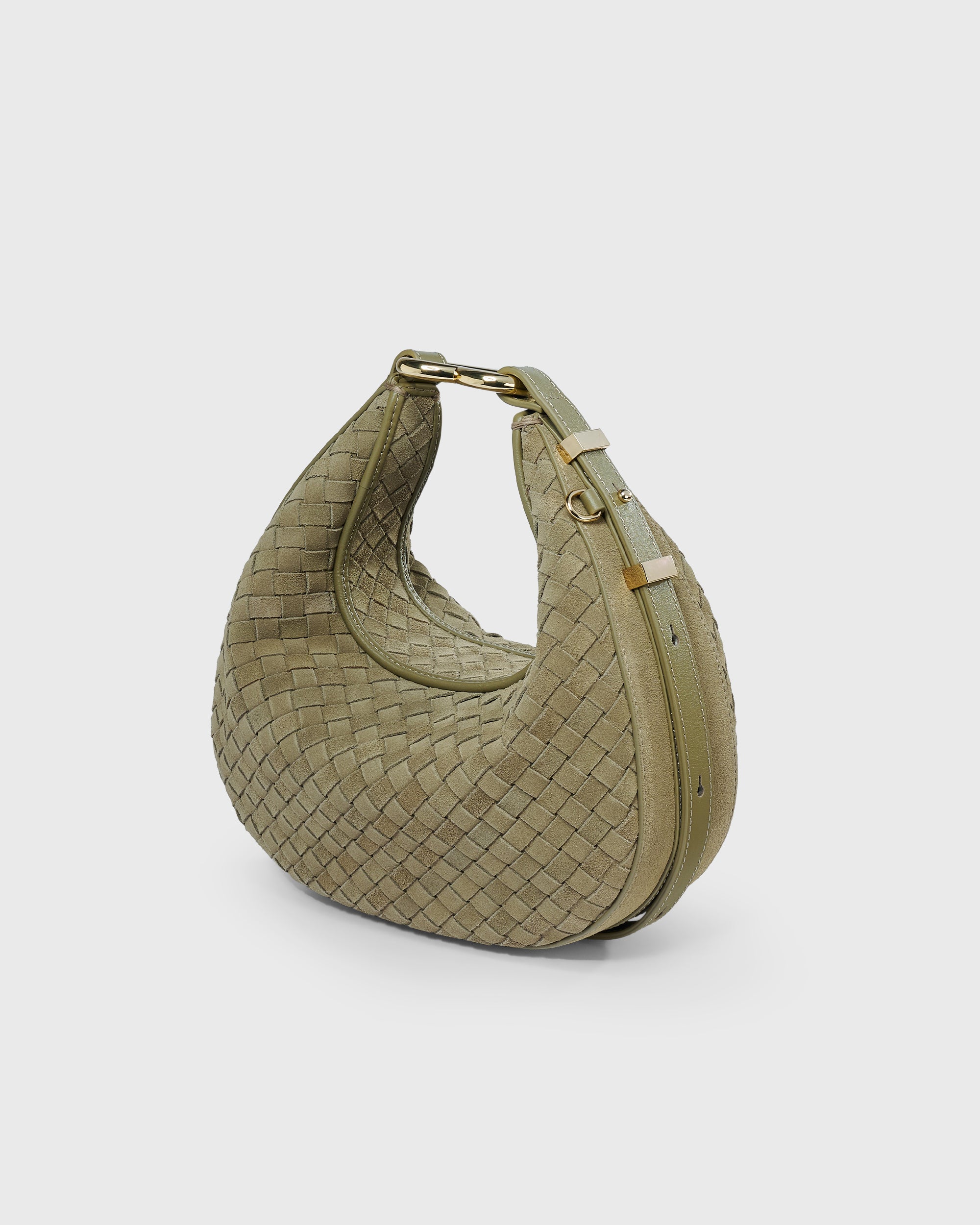 Halfmoon Bag Braided Khaki