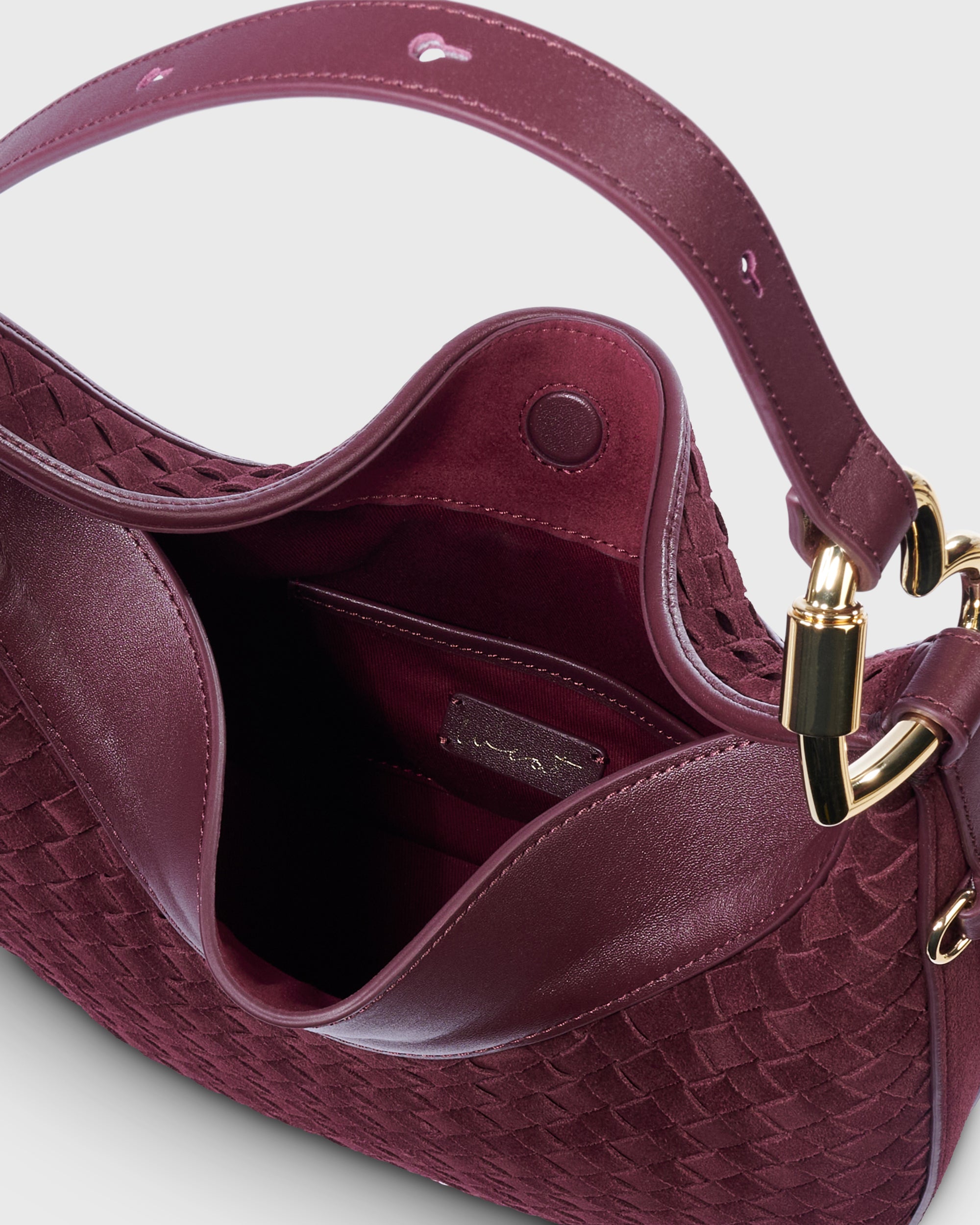 Halfmoon Bag Braided Merlot