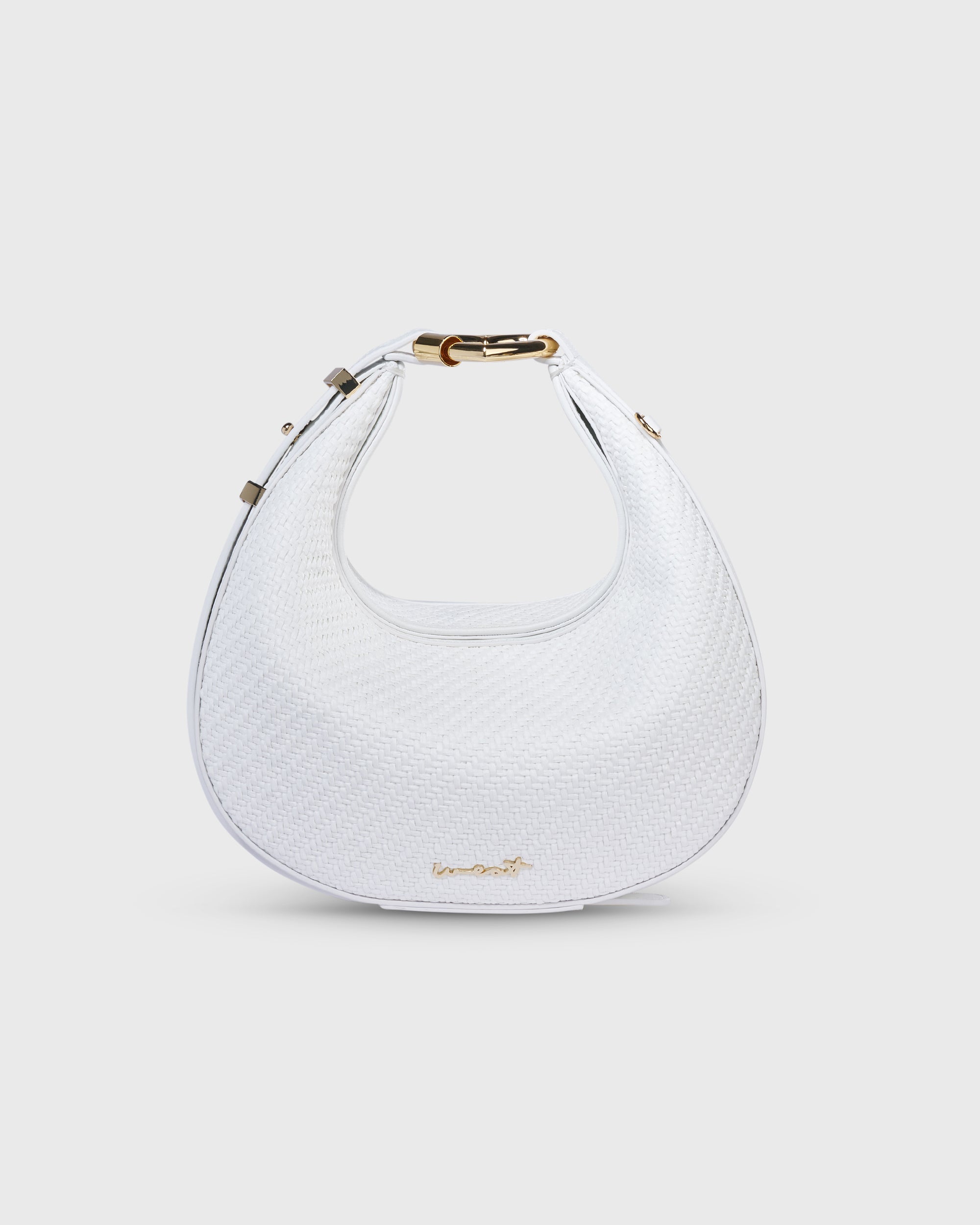 Halfmoon Bag Raffia White