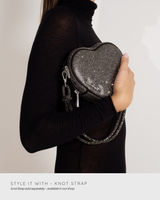 Midi Heart Bag Crystal Black