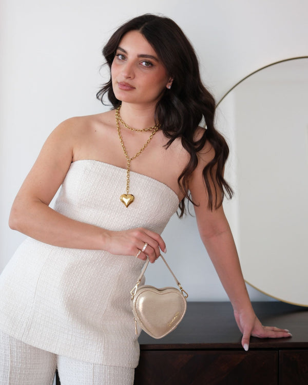 Mini Heart Bag Gold
