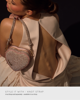 Midi Heart Bag Crystal Rosé