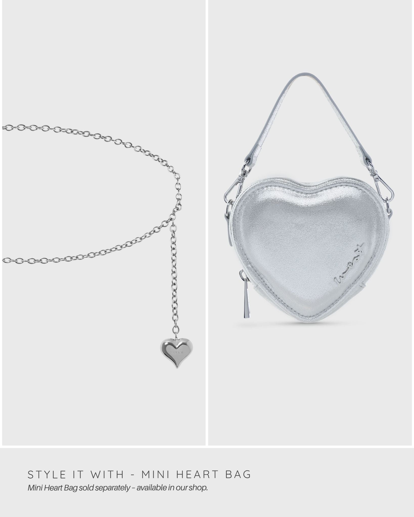 Silver Heart Chain Belt