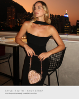 Midi Heart Bag Crystal Gold