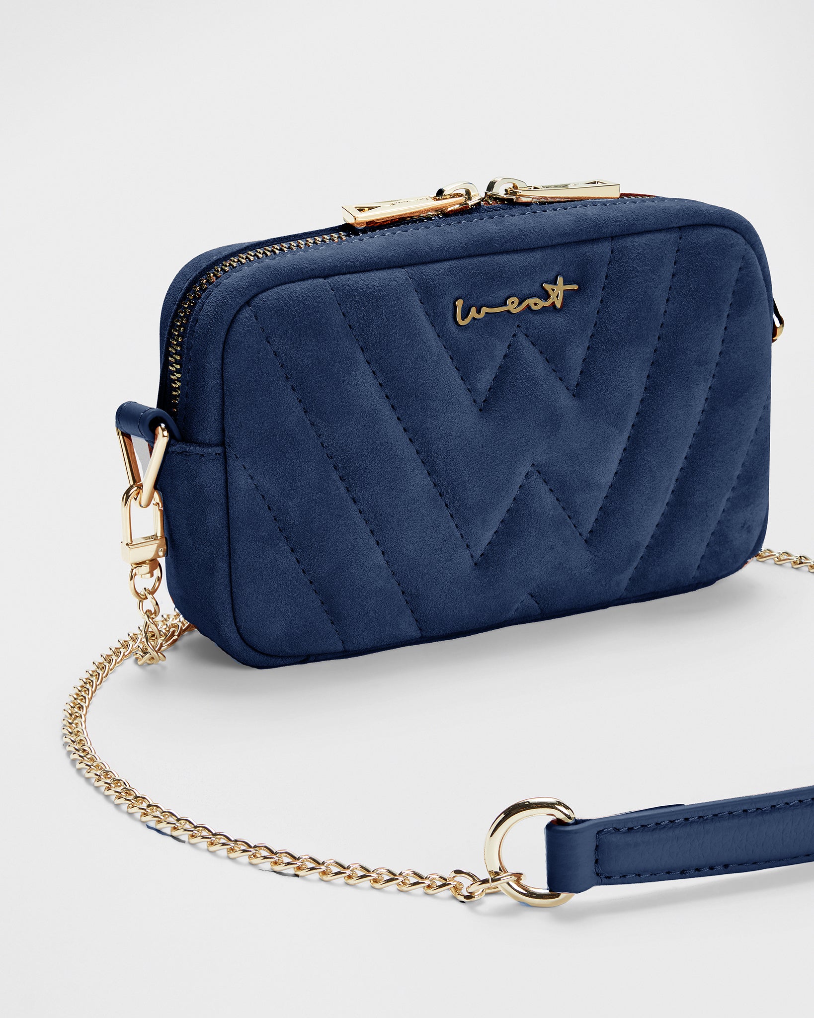 Belt Bag Suede Dark Blue