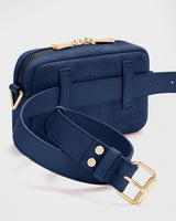 Belt Bag Suede Dark Blue