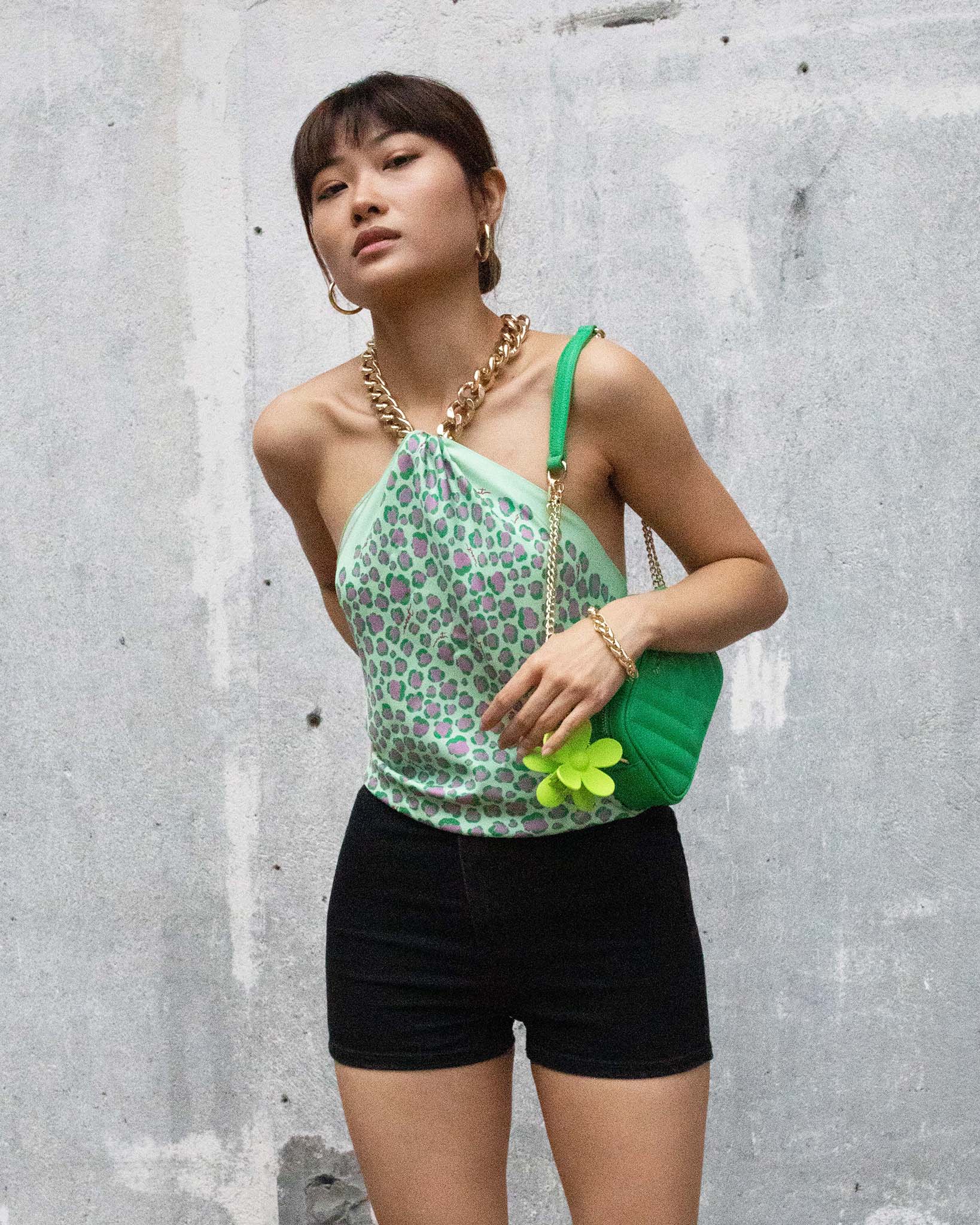 Scarf Silk Leo Green
