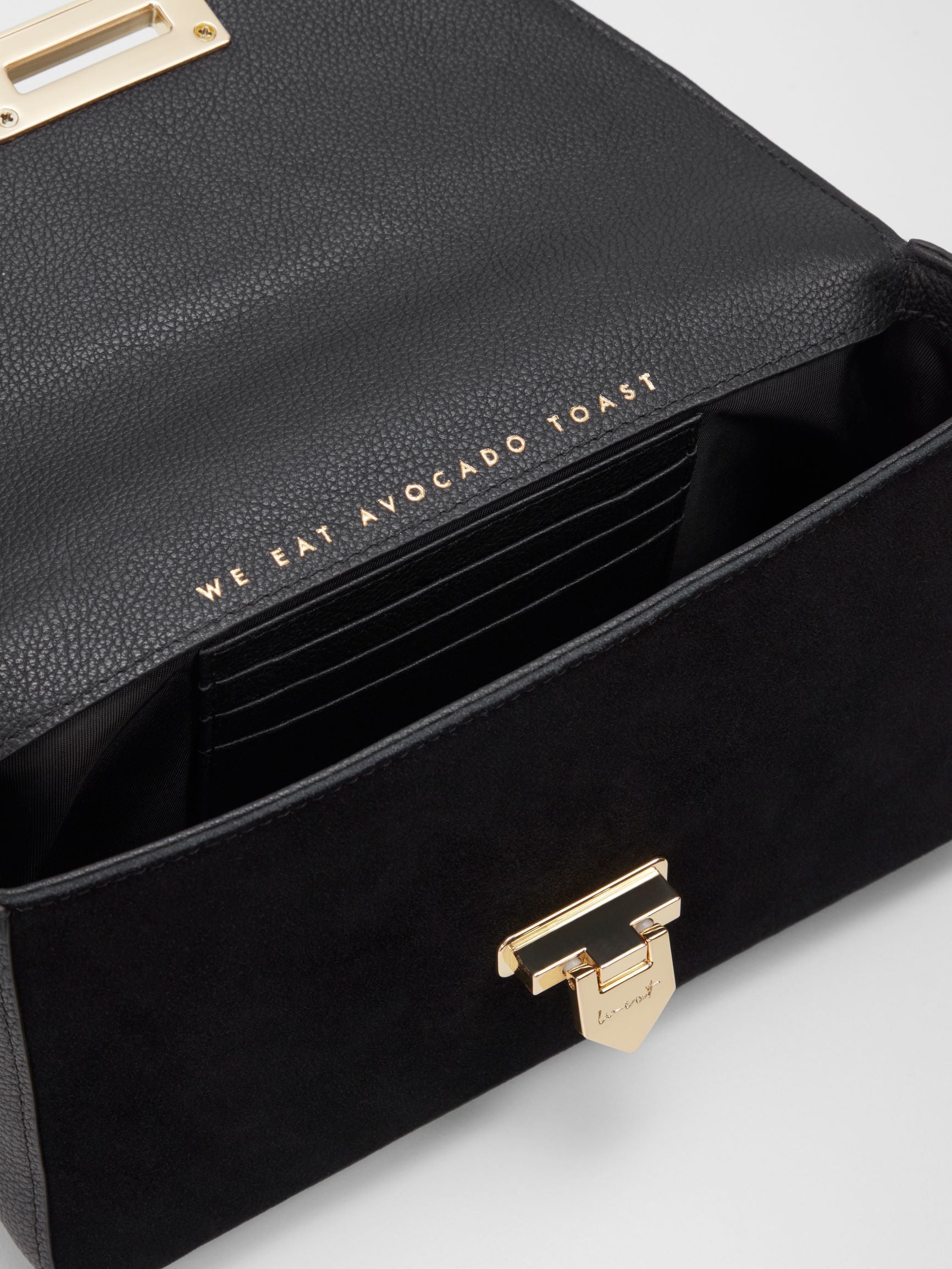 Toast Black Suede Gold