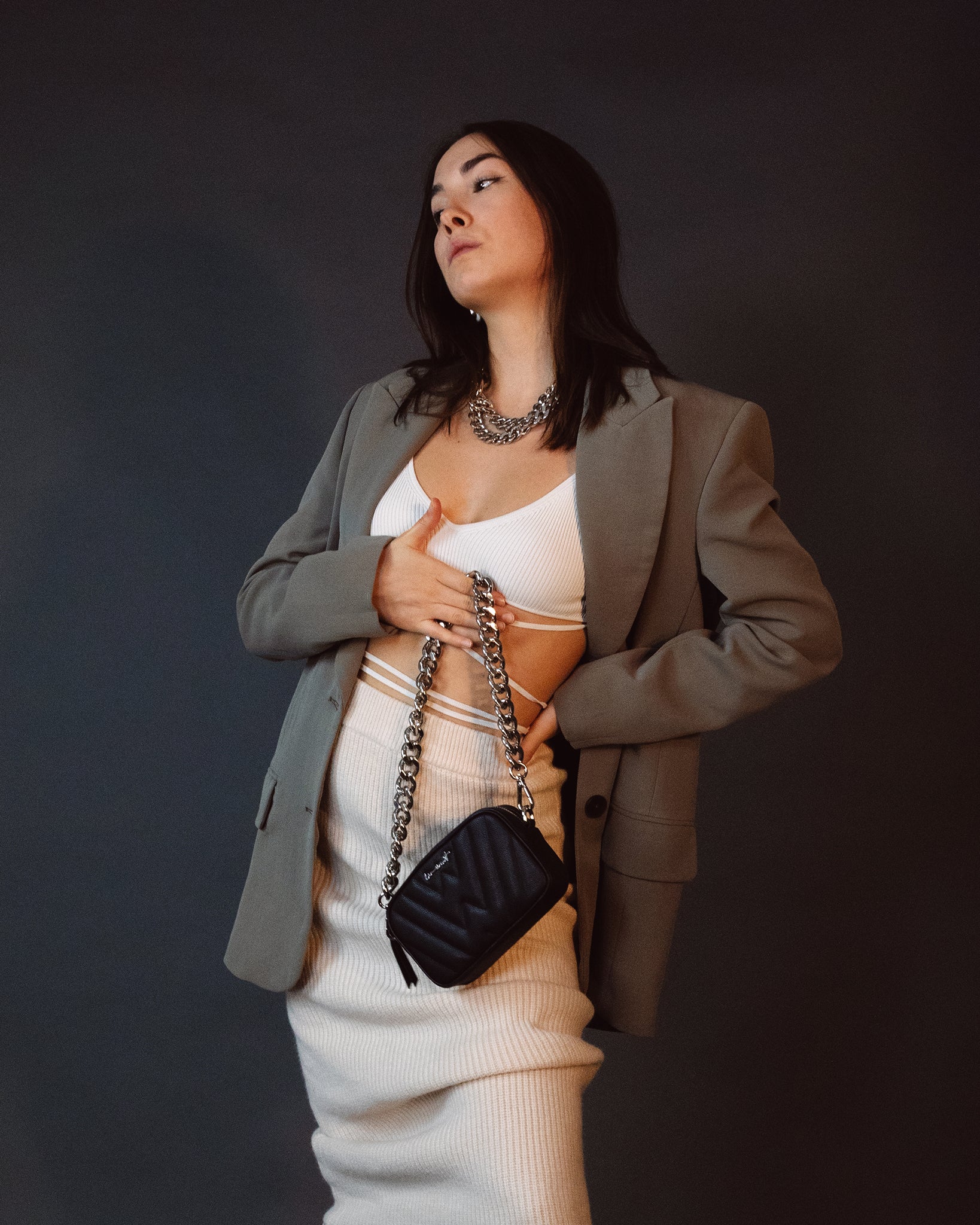 Belt Bag Black Silver