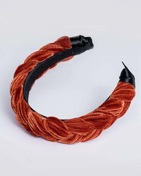 WEAT Headband Braided Velvet Copper