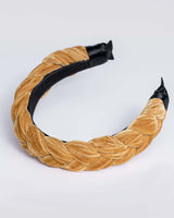 WEAT Headband Braided Velvet Mustard