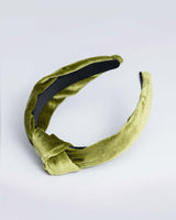 Headband Knot Velvet Lime