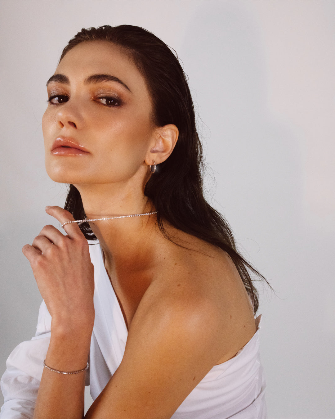 Choker Sparkle On Silver