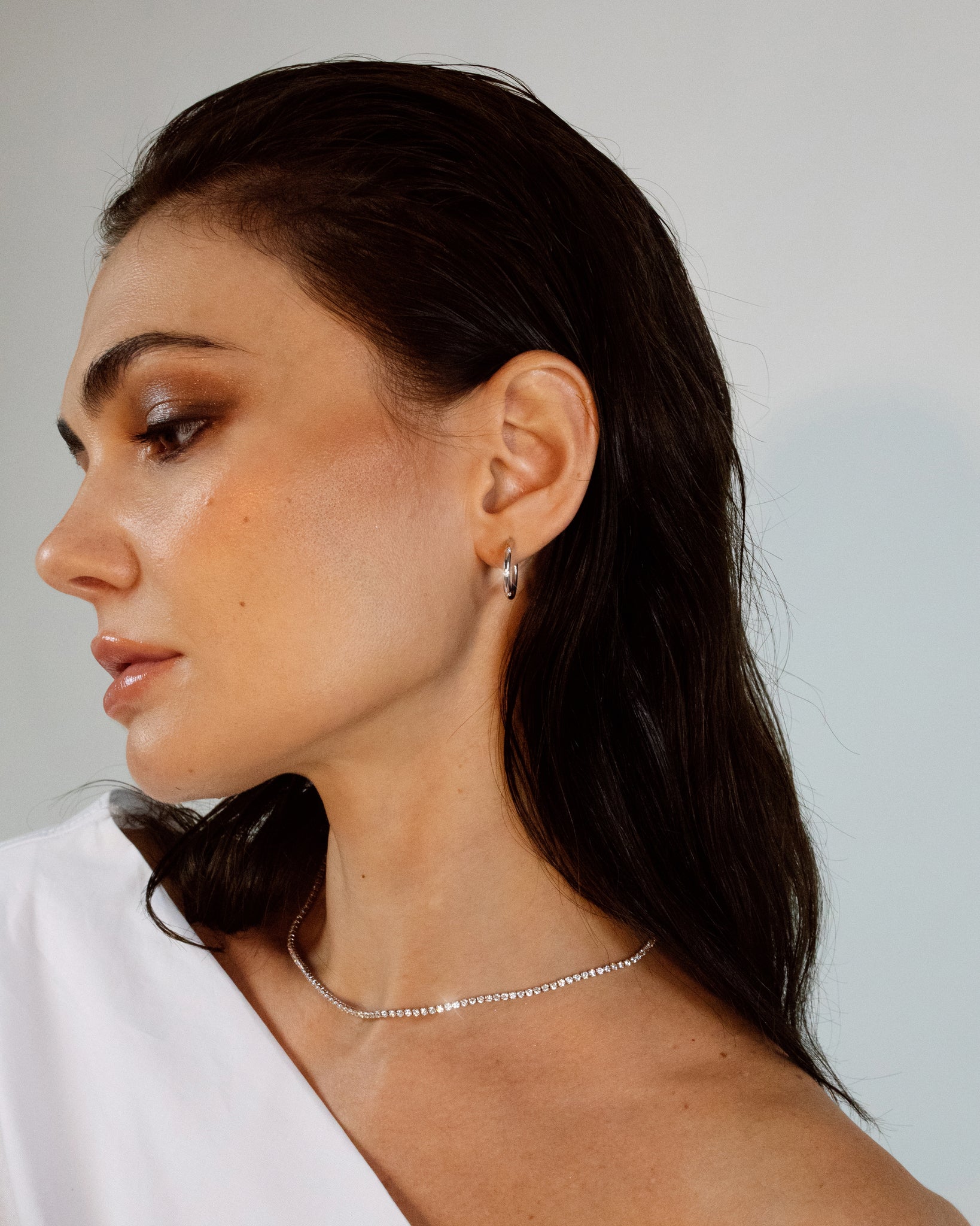 Choker Sparkle On Silver