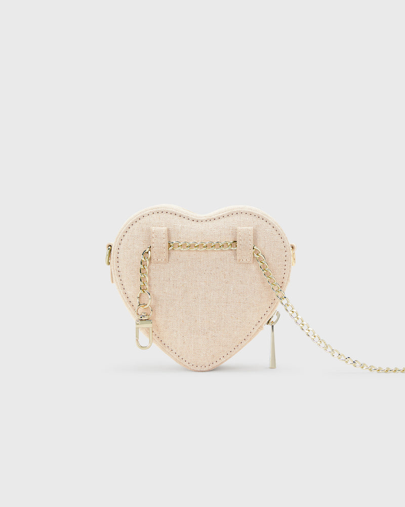 Mini Heart Bag Linen