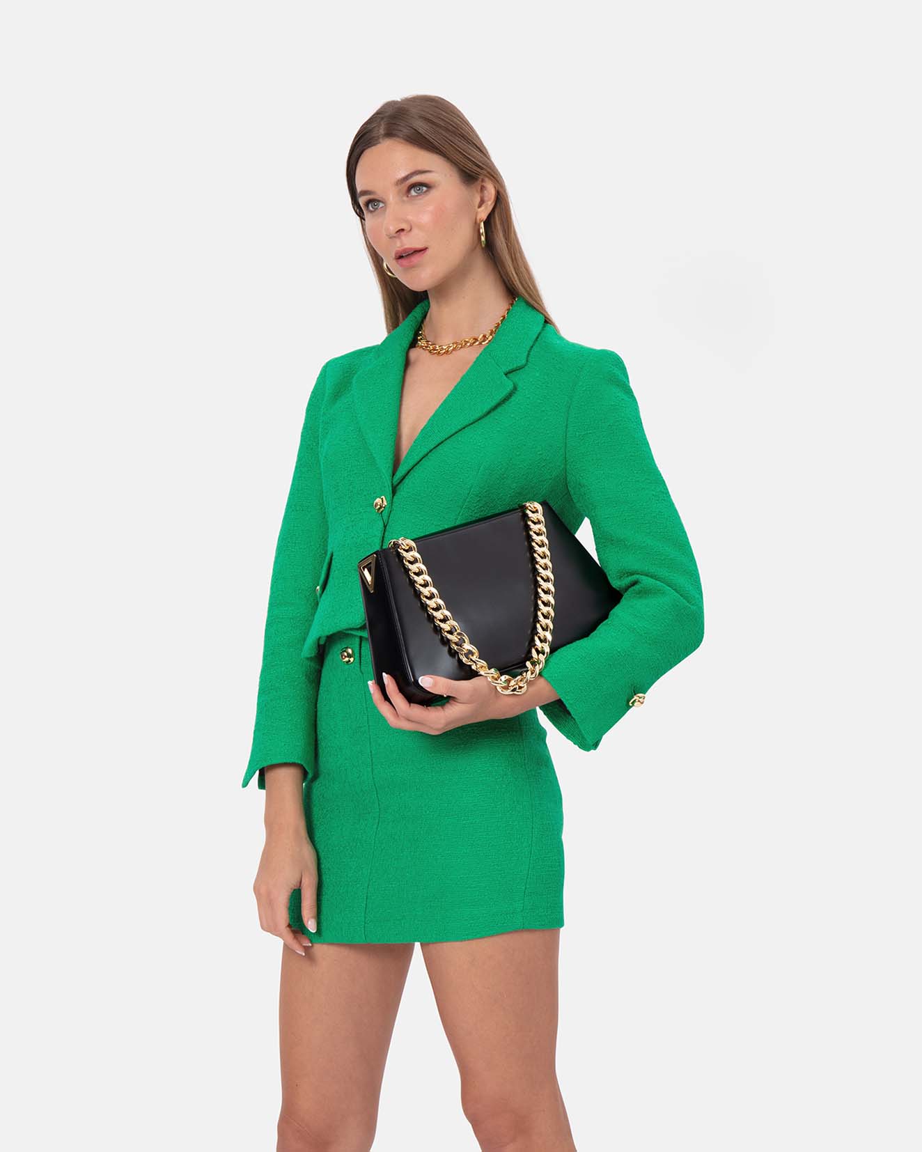 Big Rio Shoulder Bag Black Gold